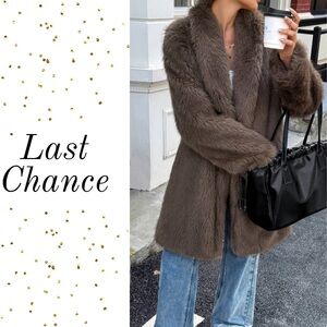 Solid Fluffy Faux Fur Shaggy Long Body Outwear